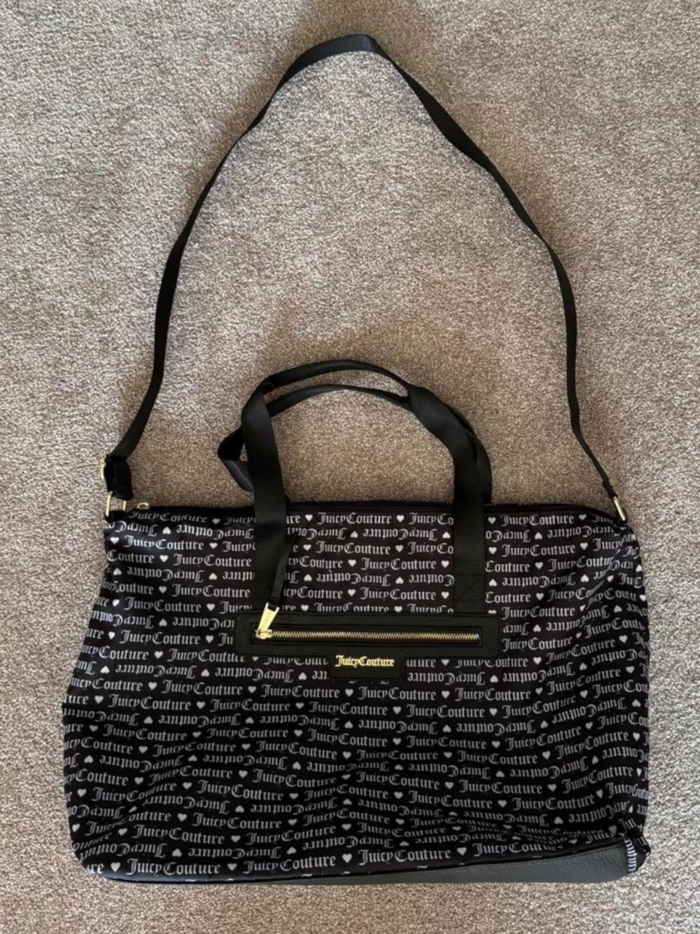 Juicy Couture Text Carry On Duffel Bag